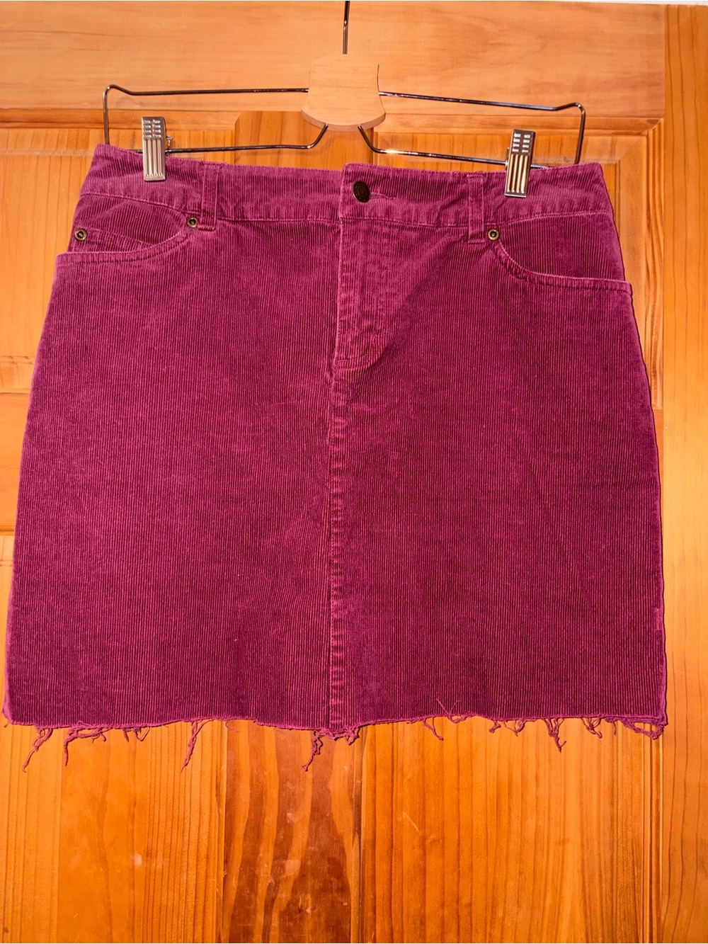 Women’s Corduroy Mini Skirt in Plum